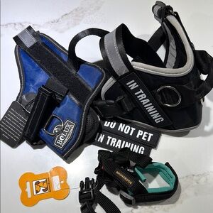 🥳3 FER!🫆 2 Dog Harnesses, Small, 1 Muzzle,